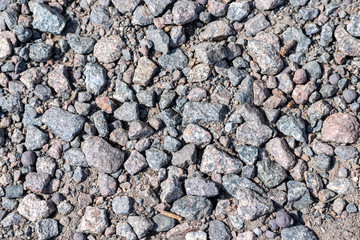 Gravel road closeup