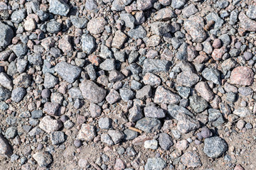 Gravel road closeup