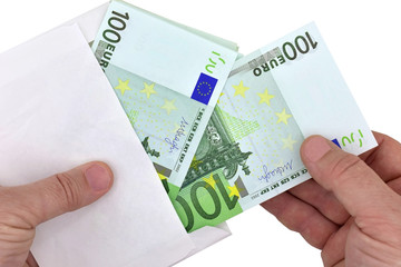 Pulling Money Out of a Envelope