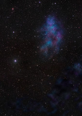Being shone nebula. 3D rendering