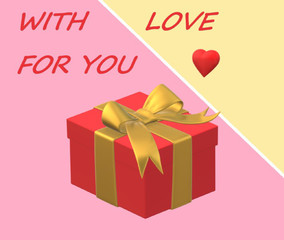 happy birthday card with gift box