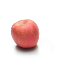 Fototapeta na wymiar Fresh Fuji apple on white background