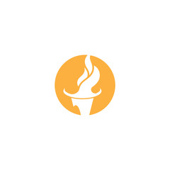 Torch  Logo Template vector symbol