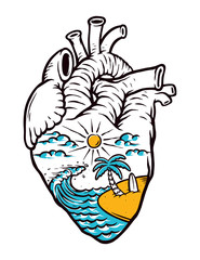 beach in my heart illustration