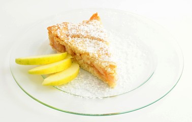 Apple cake serving