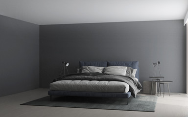 The minimal bedroom interior design