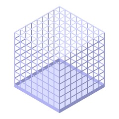 Wizard steel cage icon. Isometric of wizard steel cage vector icon for web design isolated on white background