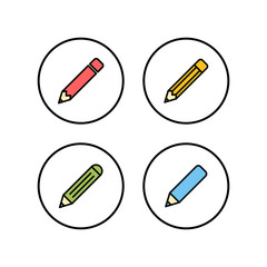 Pencil icons set. Pencil vector icon
