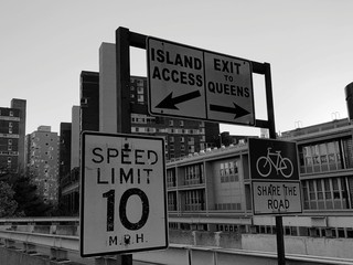 Black and white signs in America - image