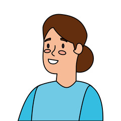 beautiful woman avatar character icon vector illustration design