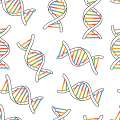 DNA DAY seamless pattern. April 25. Vector Design. 
