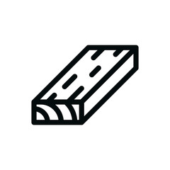 Lumber isolated icon, wood board linear vector icon