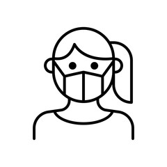 Female Patient Vector Icon