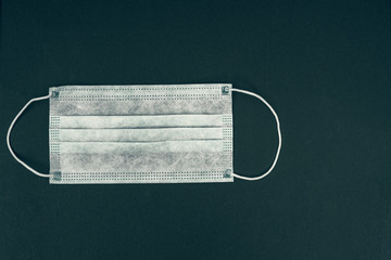 Protective medical mask. Personal protective equipment. Coronavirus pandemic.