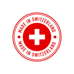 Made in Switzerland Stamp. Vector