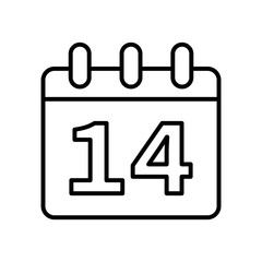 14 Days Vector Icon