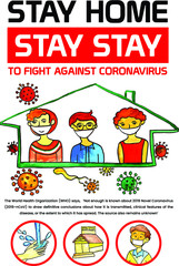 Fototapeta premium Covid-19 Corona Virus Global Pandemic Lockdown Poster Design