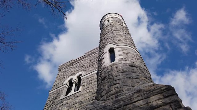 Cinematic and slow motion shots filmed in New York City representing everyday lifestyle with a personal feel/first person in 4K. These are shots of the Belvedere Castle.