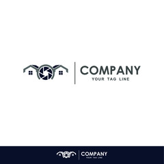 Fototapeta premium drone or camera with house logo inspiration