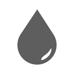 Fototapeta premium Water drop, grey color. Isolated vector