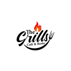 Grill Vintage Logo Design Vector