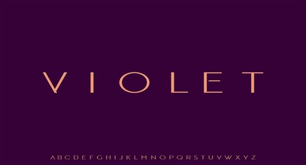 violet, luxury glamour font alphabet set