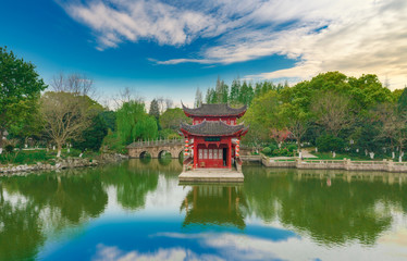 Naklejka premium Grand View Garden scenery in Shanghai, China