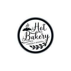 Bakery and Cake Vintage Logo Design Vector Template