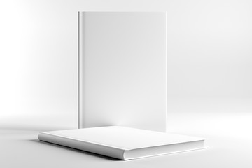 Blank cover book isolated on a white background - 3d rendering