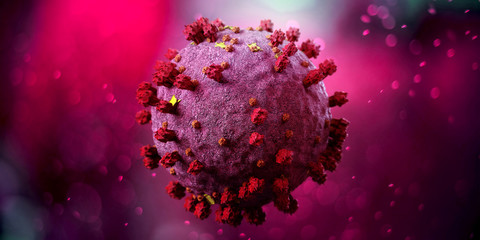 Coronavirus Covid-19 background - 3d rendering