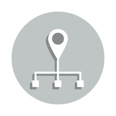 pin, connection, sources badge icon. Simple glyph, flat vector of Business icons for ui and ux, website or mobile application