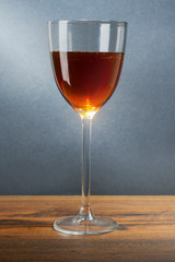 Glass of fortified red wine