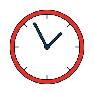 clock wall time isolated icon vector illustration design