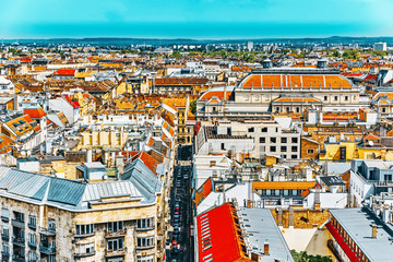 Obraz premium Center of Budapest, View from the St.Stephen Basilica