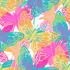 Materiał do szycia Butterfly seamless pattern. Design for covers, fabric, textile.