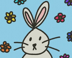 rabbit digital painting art illustration