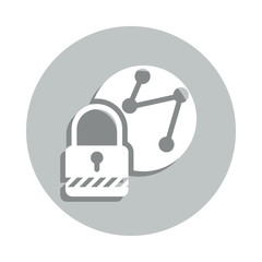 Global connections, global network, internet security badge icon. Simpleglyph, flat vector of Internet security icons for ui and ux, website or mobile application