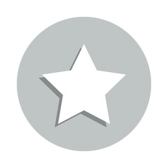 five-pointed star badge icon. Simple glyph, flat vector of army icons for ui and ux, website or mobile application