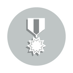 military medal badge icon. Simple glyph, flat vector of army icons for ui and ux, website or mobile application