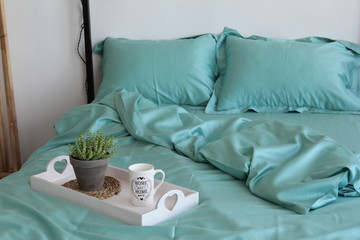 Modern apartments with nice  linens 