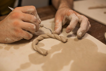 raw clay modeling