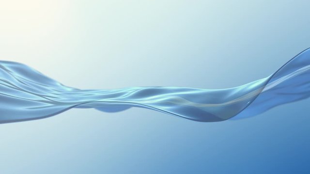 Beautiful surface of the water. Abstract background with animation waving waterline. Slow motion. Animation of a seamless loop.
