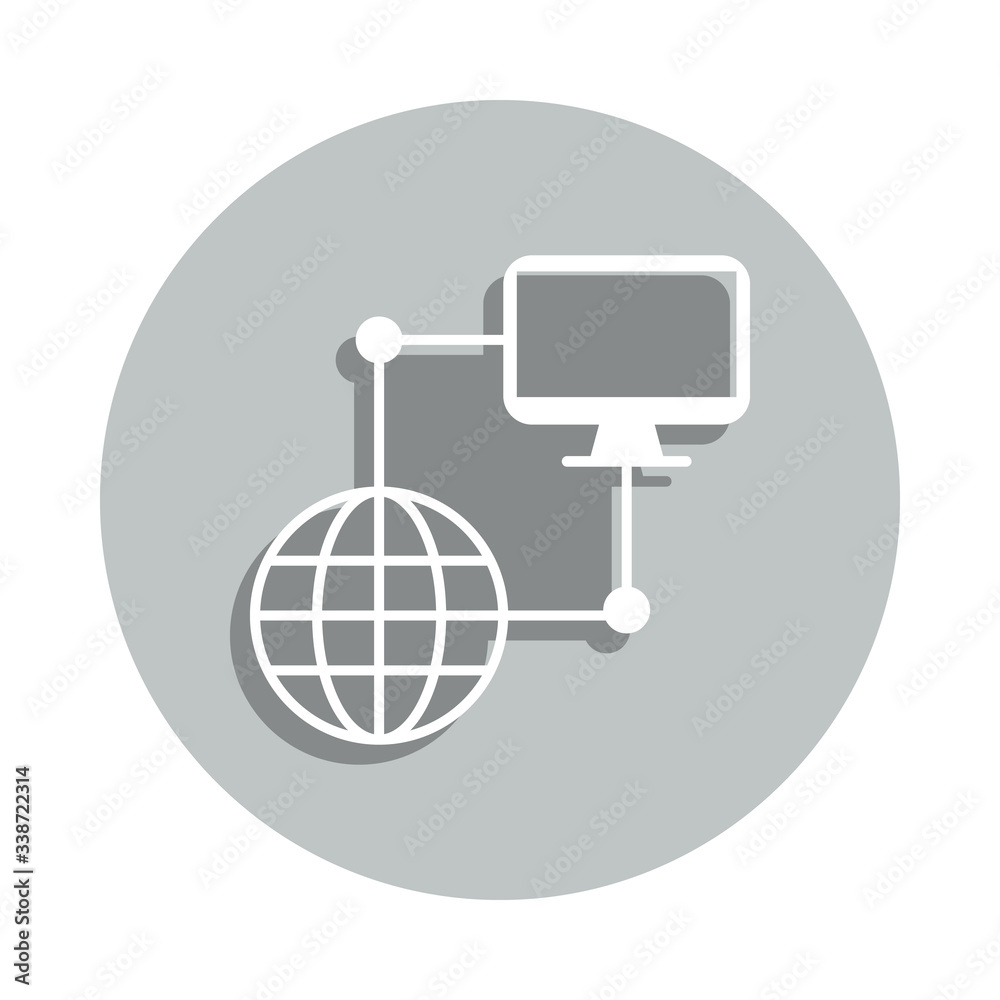 Aufkleber network, computer badge icon. simple glyph, flat vector of network icons for ui and ux, website or m