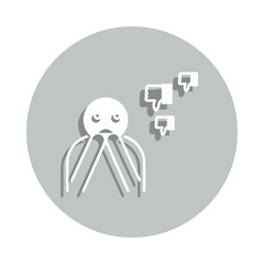 criticism man badge icon. Simple glyph, flat vector of Miscellaneous icons for ui and ux, website or mobile application