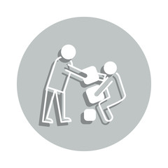 help, carry, luggage badge icon. Simple glyph, flat vector of Miscellaneous icons for ui and ux, website or mobile application