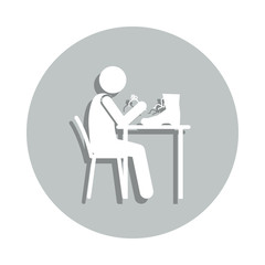 shoemaker badge icon. Simple glyph, flat vector of Poor people icons for ui and ux, website or mobile application