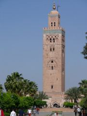 Fototapeta na wymiar Morocco. Beautyful and famous Koutoubia mosque in Marrakech