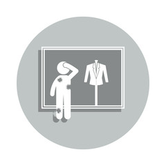 poor man badge icon. Simple glyph, flat vector of Poor people icons for ui and ux, website or mobile application