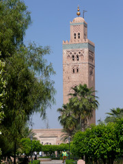 Obraz premium Morocco. Beautyful and famous Koutoubia mosque in Marrakech