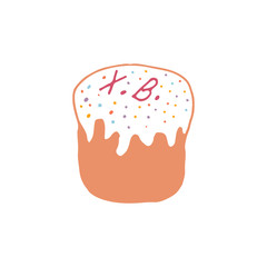 Trendy cake for decoration design. Easter background. Vector festive illustration.